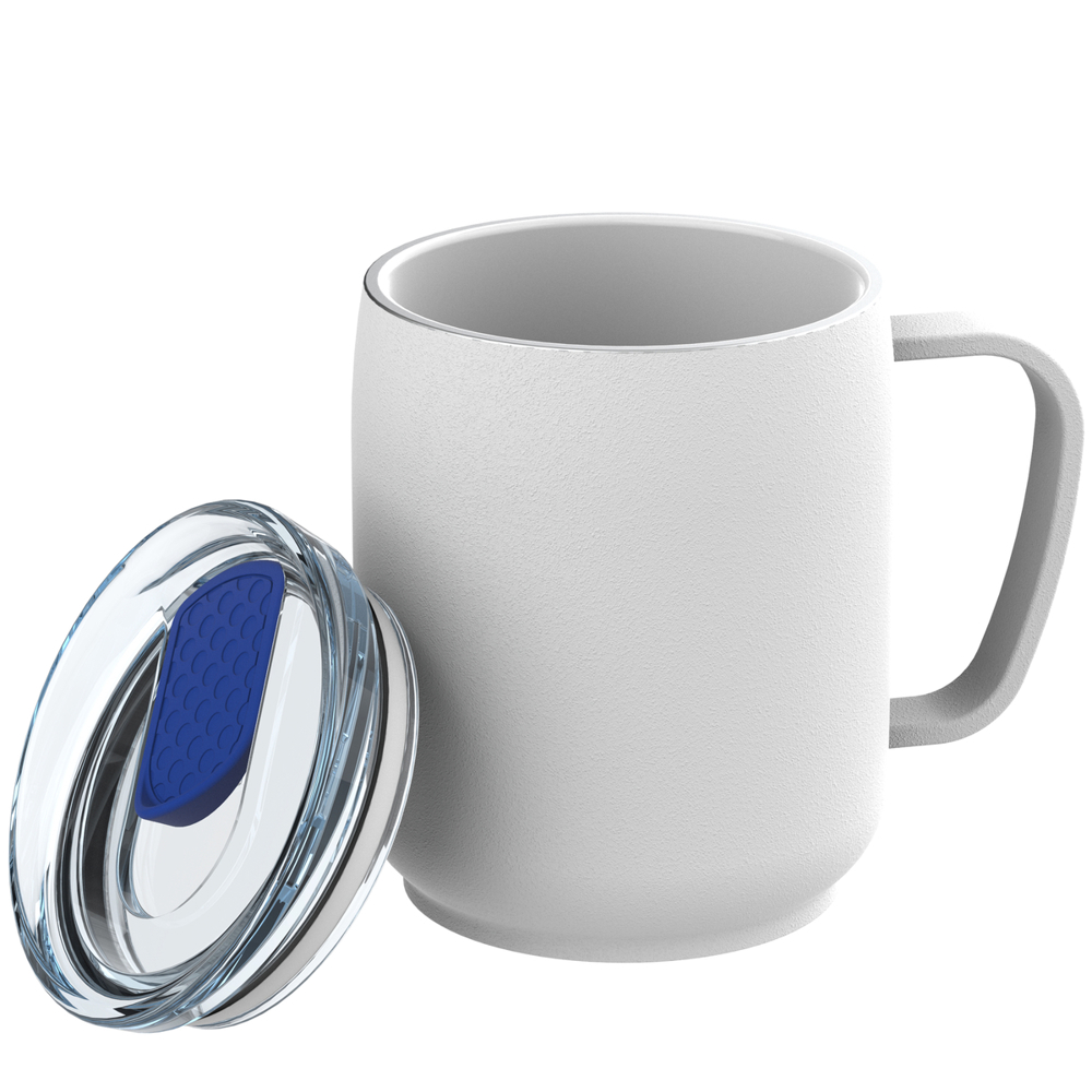 Thermobeker RETUMBLER-myNIZZA CERAMIC - blauw, wit, transparant