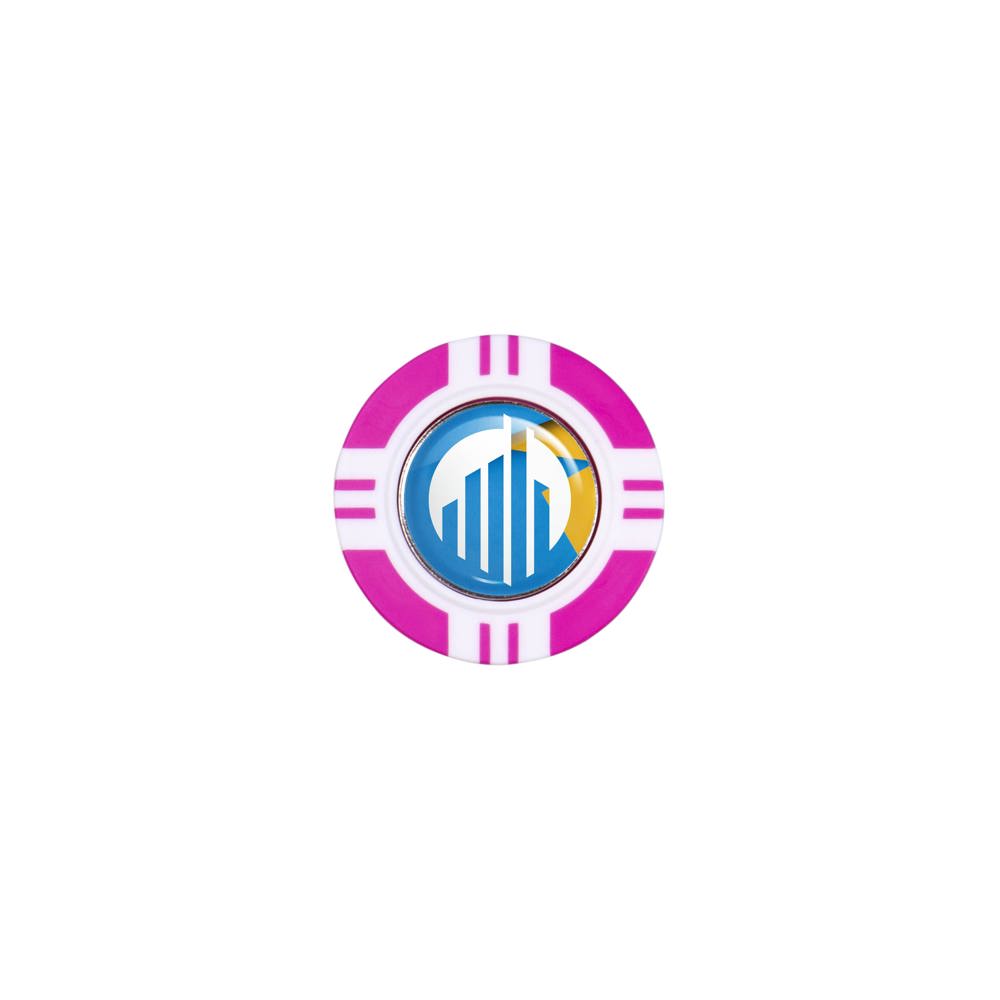 Poker chip ball marker Vegas - Roze