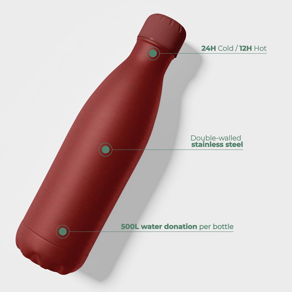 Thermosfles / Drinkfles - Rood - 500 ml