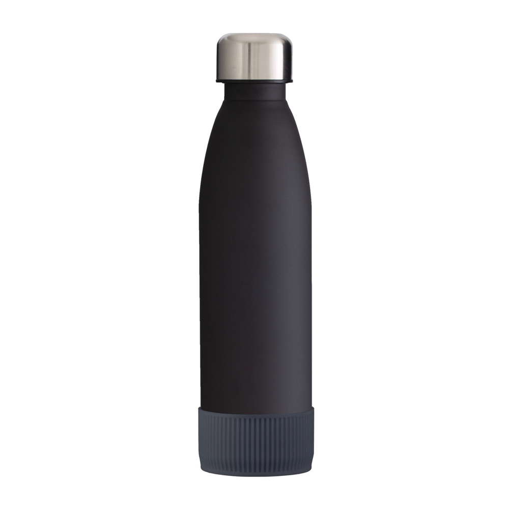 Fles GLASS - donkergrijs, zwart