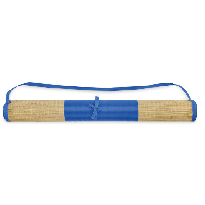 RAFIA - Strandmat van natuurlijk stro - Royal Blauw