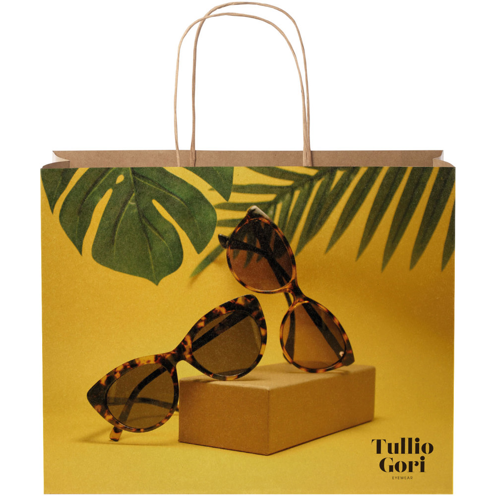 Papieren tas 120 g/m2 gemaakt van kraftpapier met gedraaide handvaten - 31 x 12 x 25 cm