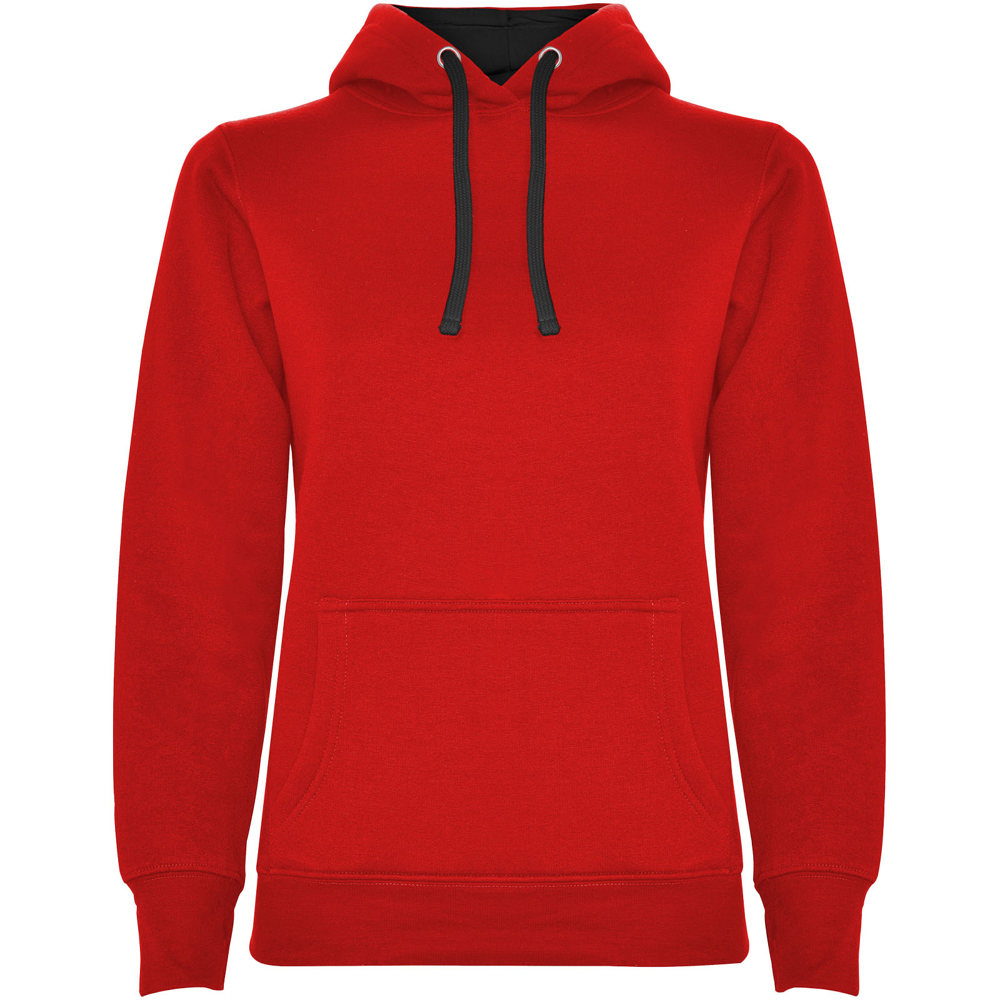 Urban 280 g/m² hoodie voor dames - rood, zwart