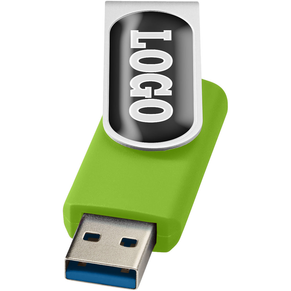 Rotate USB 3.0 met doming - lime