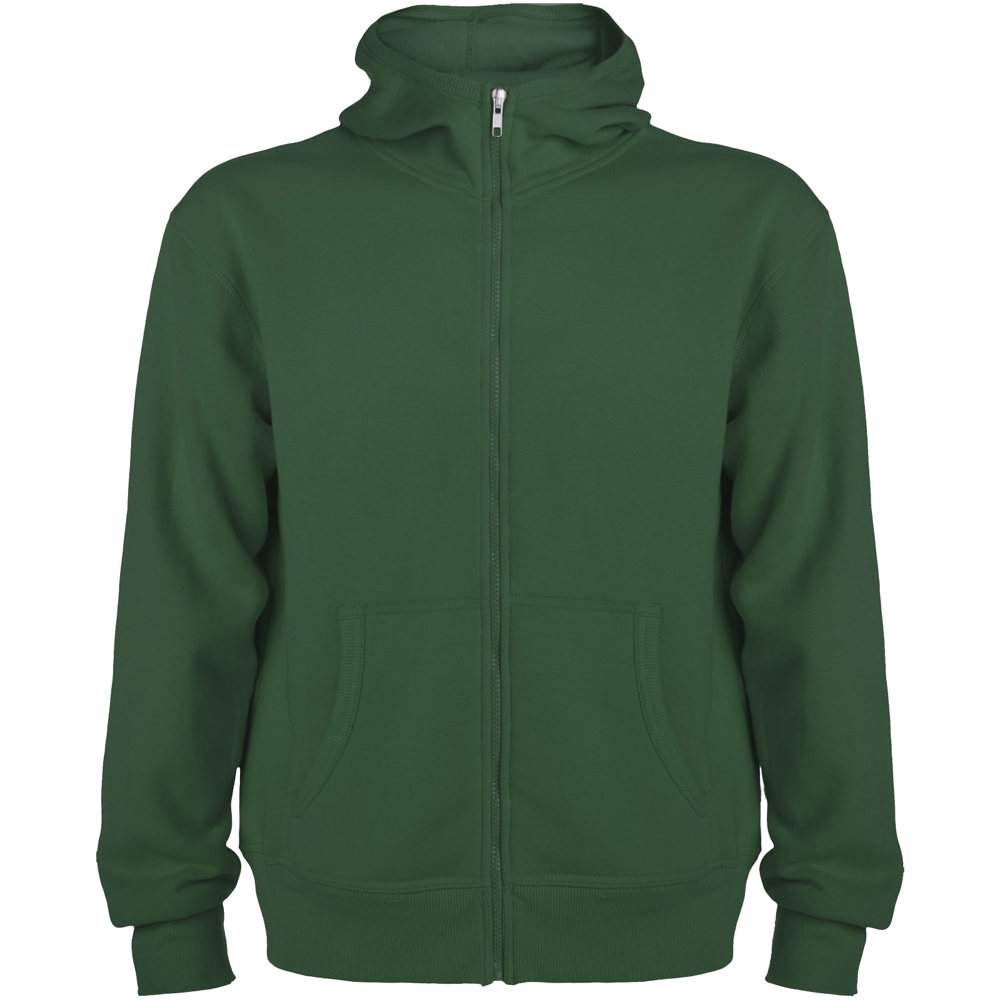 Montblanc 280 g/m² unisex hoodie met volledige rits - Flessengroen