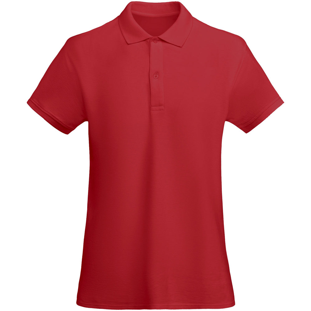Prince 210 g/m² biologisch katoenen damespolo met korte mouwen - Rood