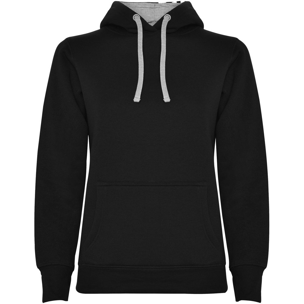 Urban 280 g/m² hoodie voor dames - Zwart, Gemêleerd grijs