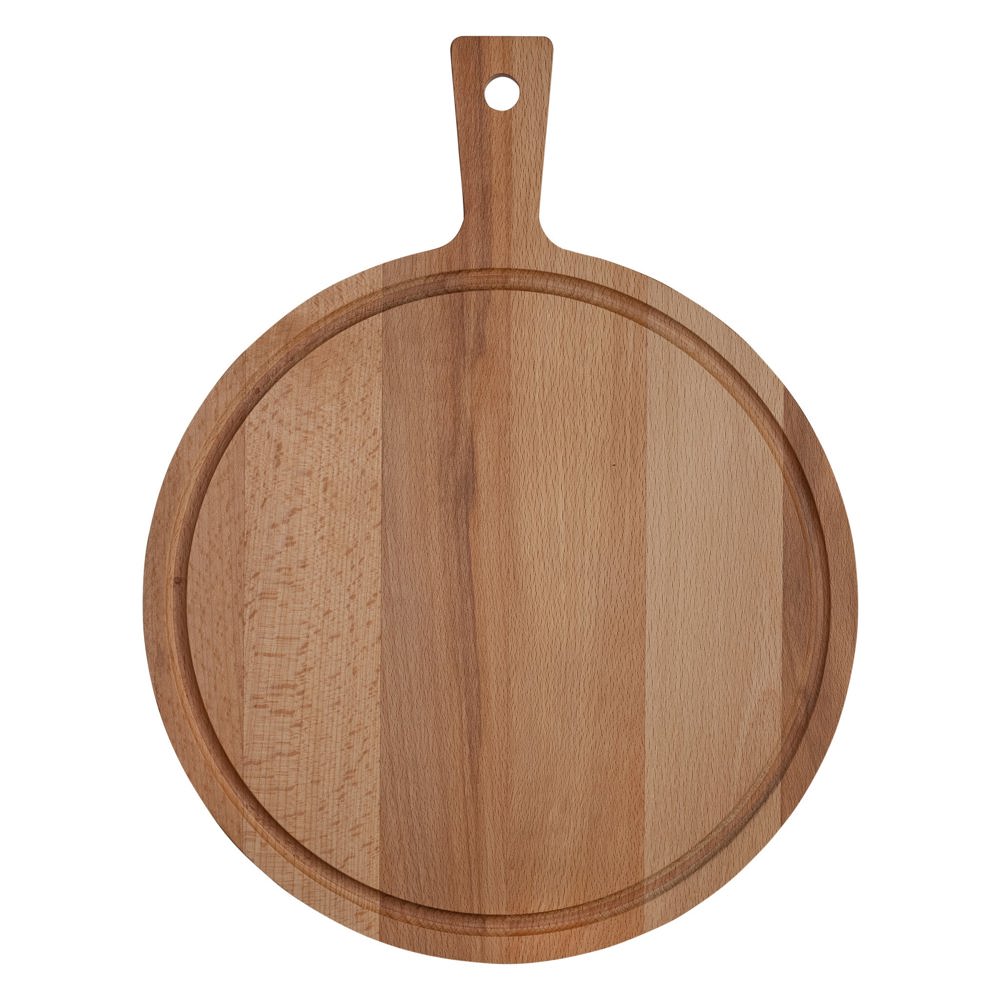 Plank rond met handvat beuken