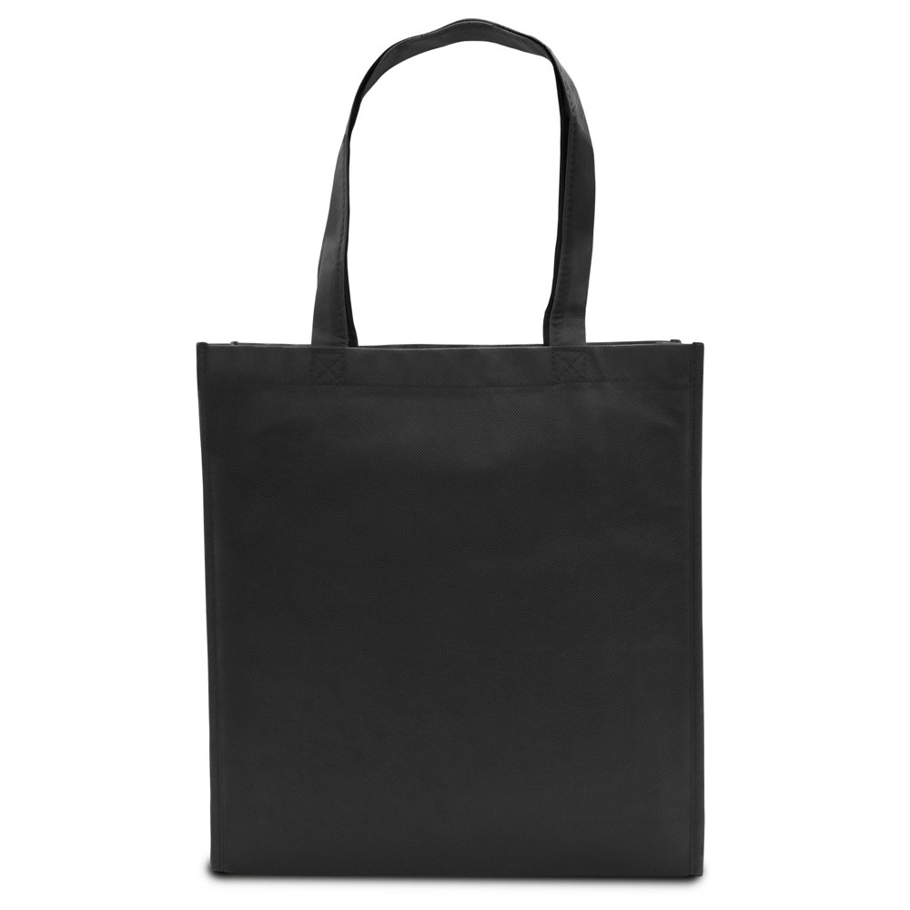 LISBOA – Shopper met bodem- en zijvouw - Zwart