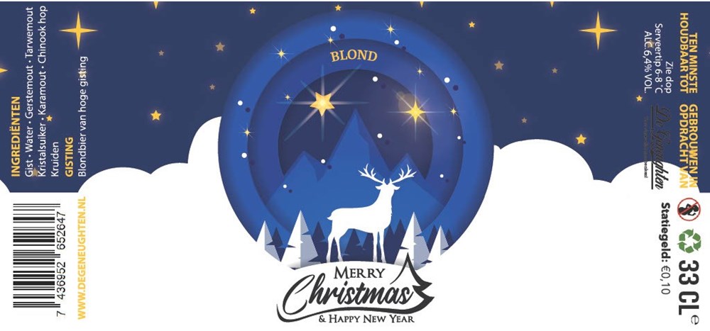 Speciaalbier Merry Christmas & Happy New Year Blond - 33cl