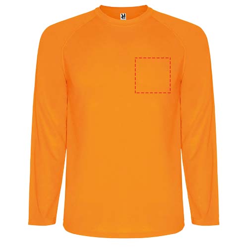 Montecarlo 150 g/m² heren sport t-shirt met lange mouwen