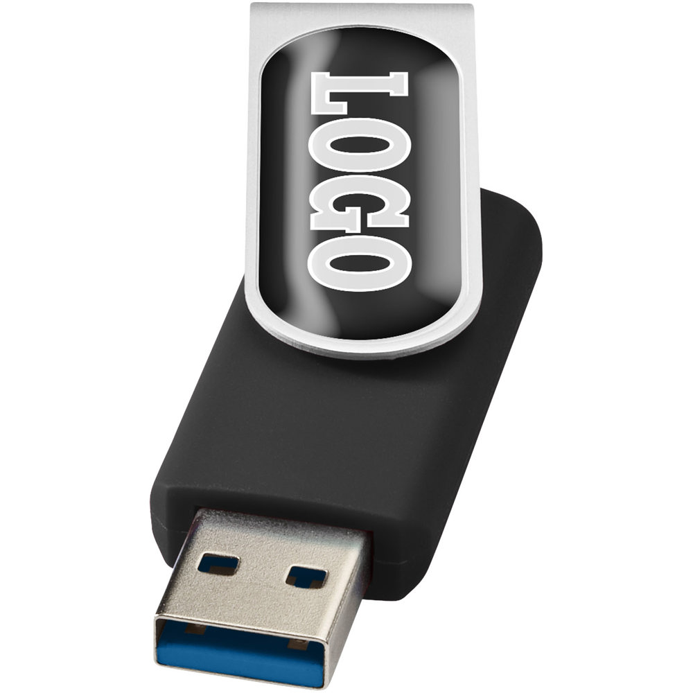 Rotate USB 3.0 met doming - Zwart