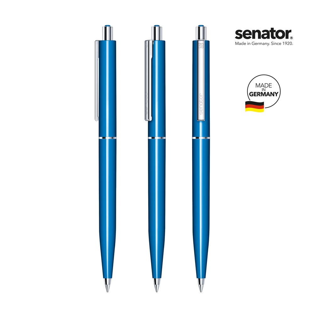 senator® Point  Polished  retractable pen - blauw 2935