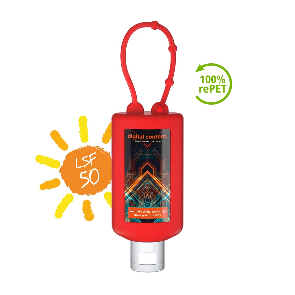 Zonnemelk Gevoelige Huid, Bumper 50 ml, rood, Body Label