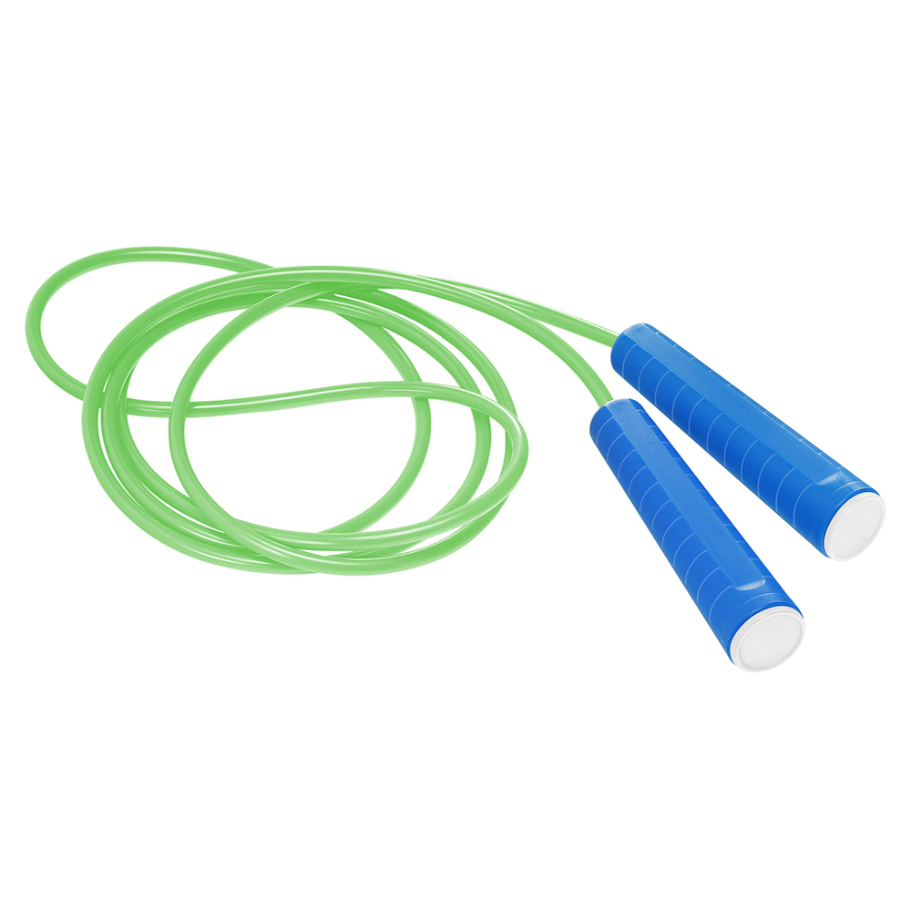 Springtouw - blauw/wit/neongroen