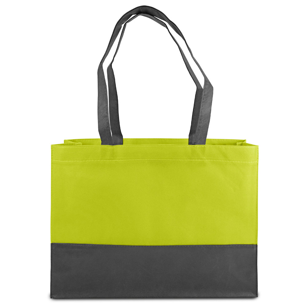 ROMA – Shopper met bodem- en zijvouwen - Neongeel/Antraciet