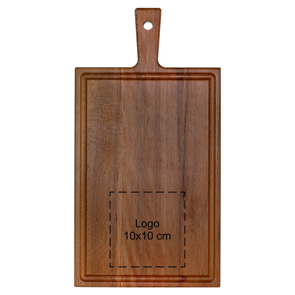 Plank met handvat beuken 37x19 cm