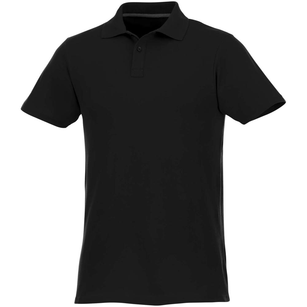 Helios 180 g/m² herenpolo met korte mouwen - zwart