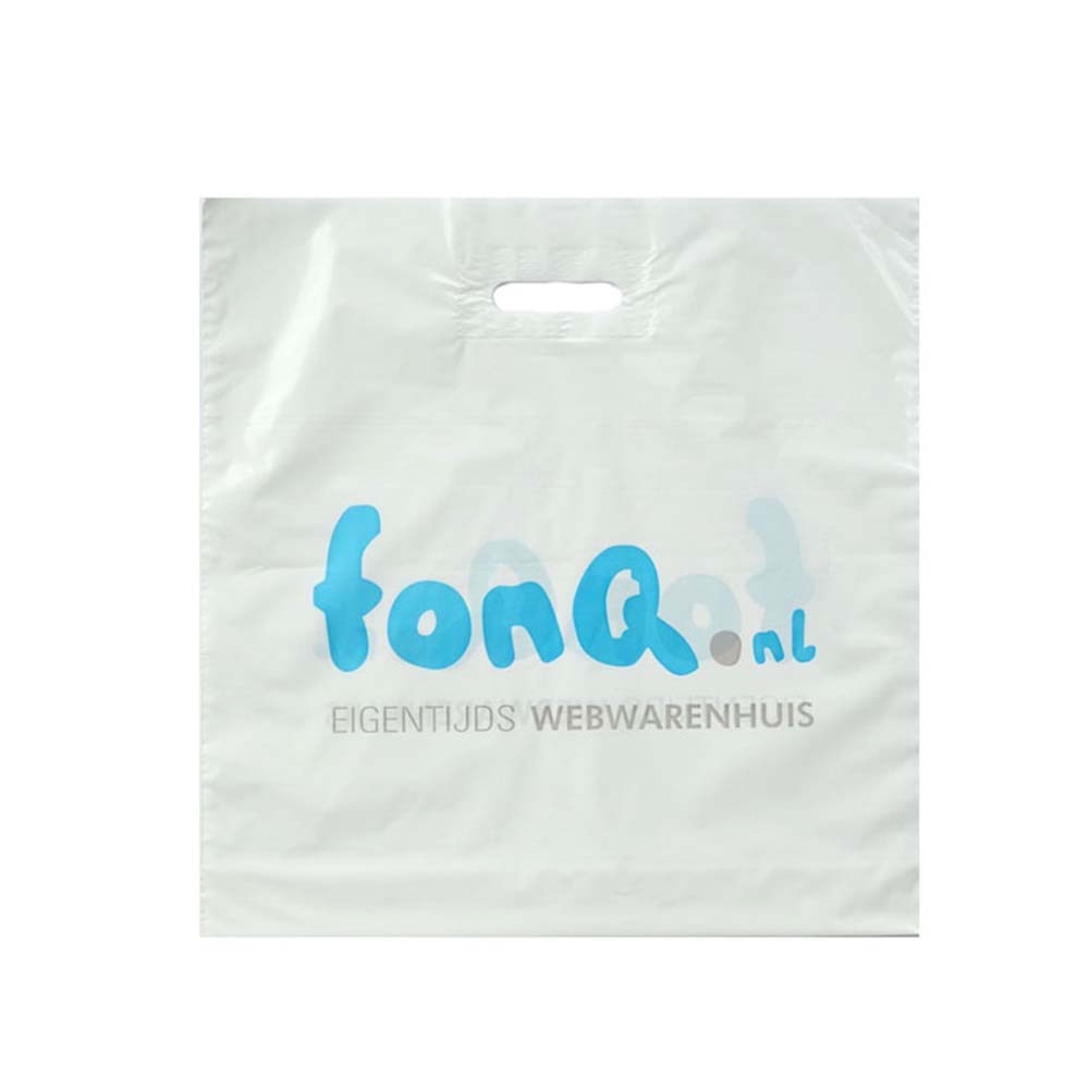 Plastic tas, 45 x 45 x 7,5 cm, 48 micron, ldpe, stanshandvat, 2 zijden