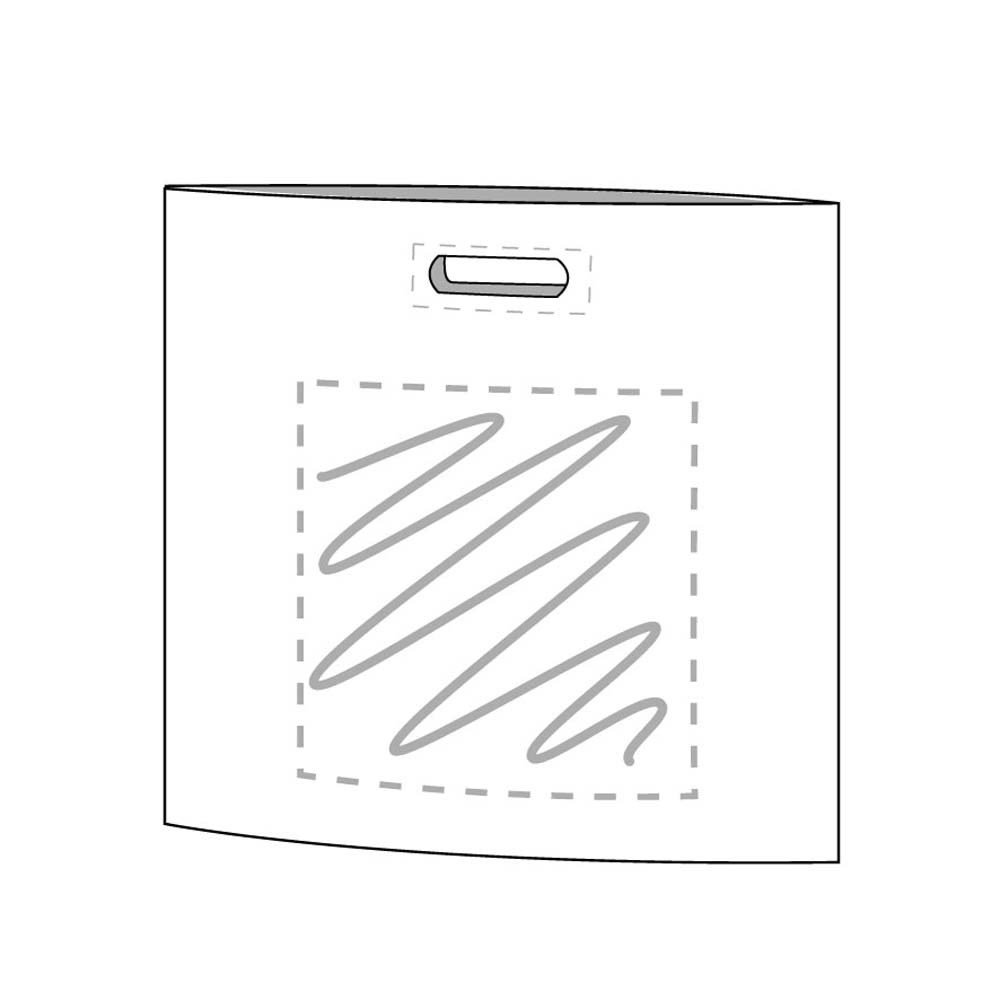 Plastic tas, 50 x 45 x 7,5 cm, 48 micron, ldpe, stanshandvat, 1 zijde