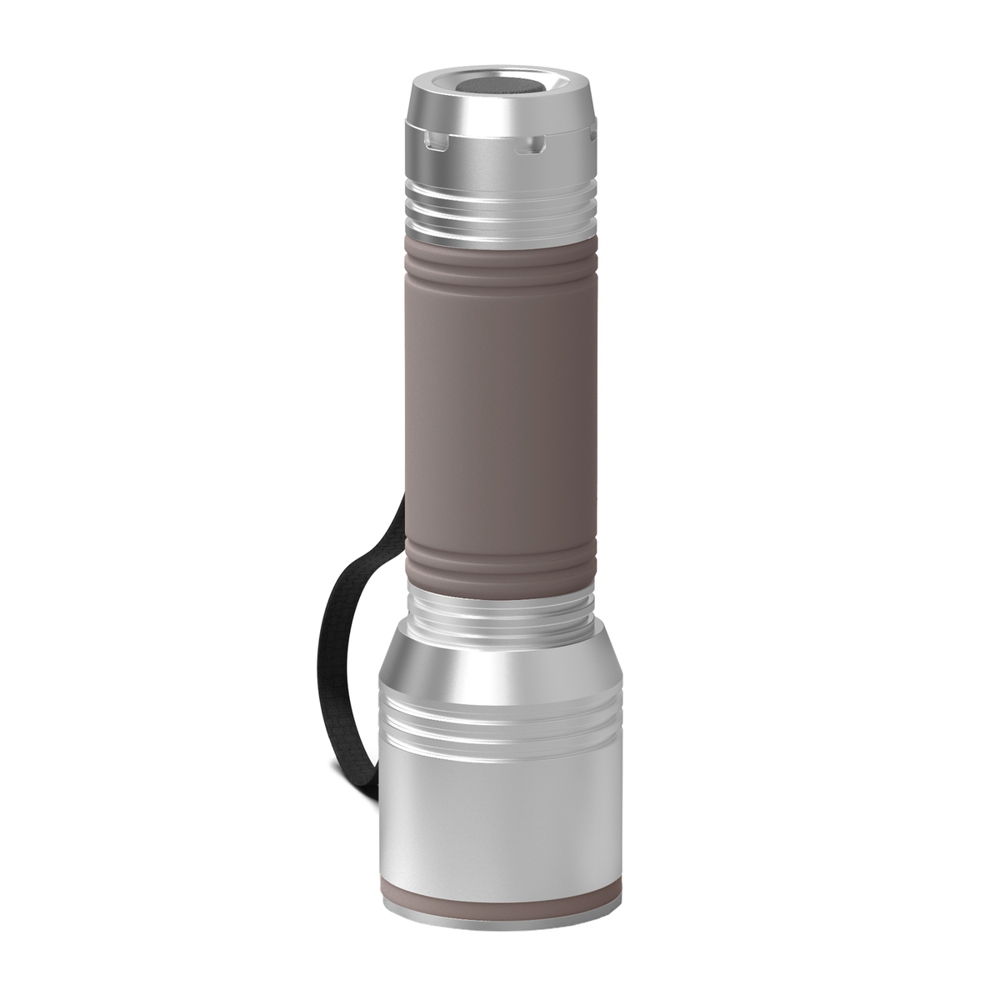Zaklamp REEVES-myFLASH 700 - zilver, bruin