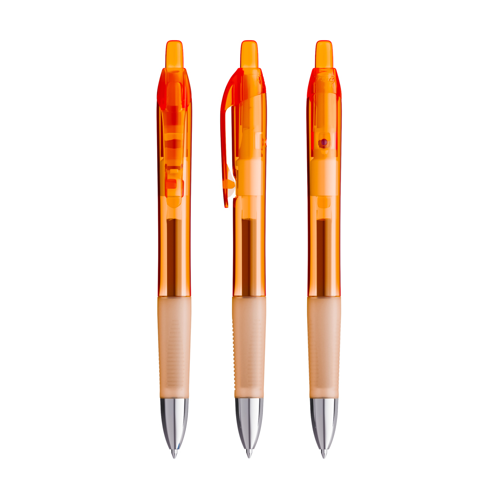 BIC® Intensity® Gel Clic - Doorzichtig Oranje / Doorzichtig Oranje / Blauwe Inkt