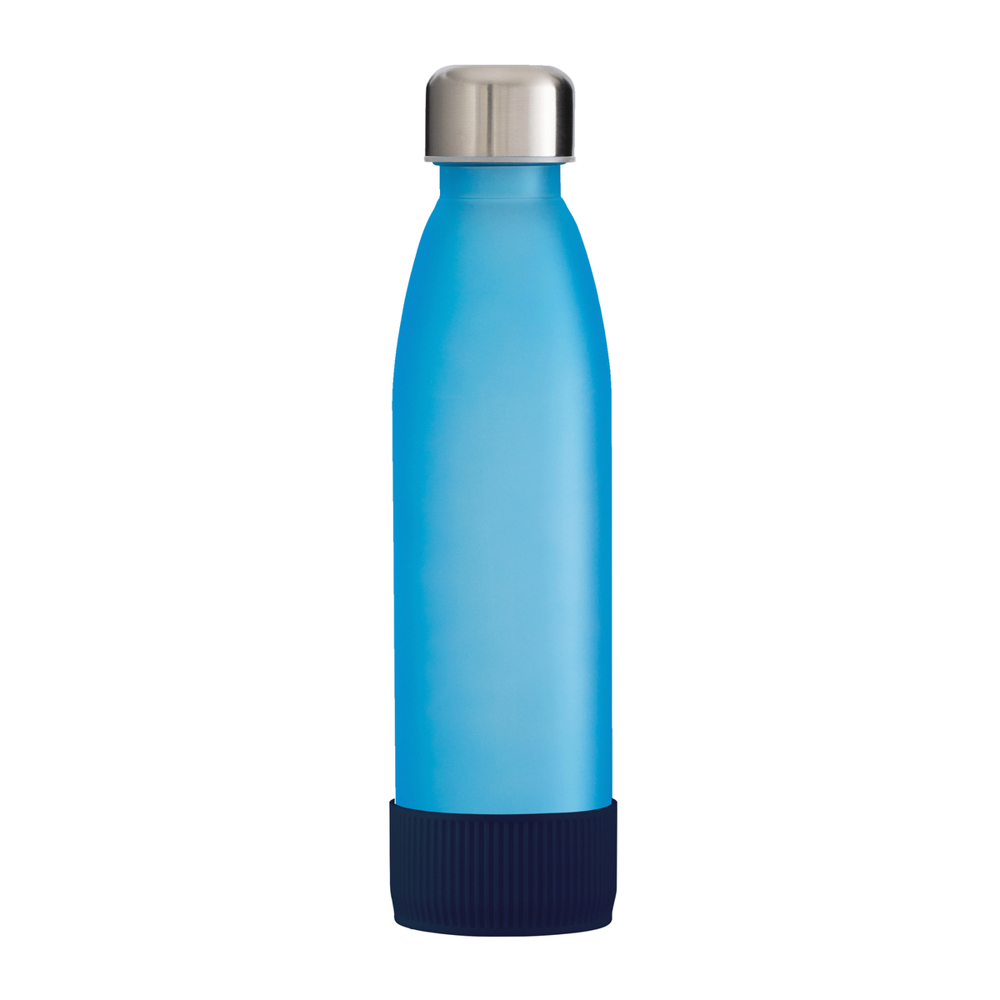 Fles GLASS - donkerblauw, zilver, cyaan