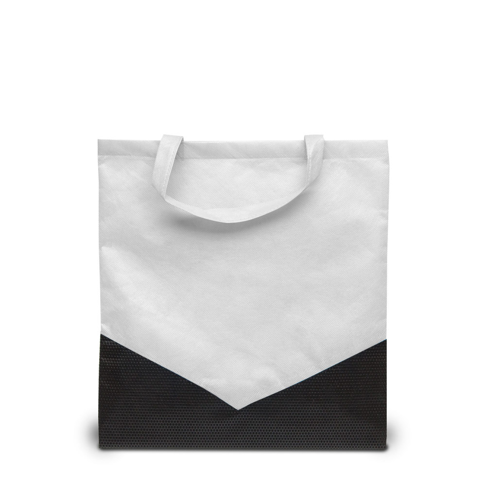 ESPOO – Shopper met korte hengsels - Wit/zwart