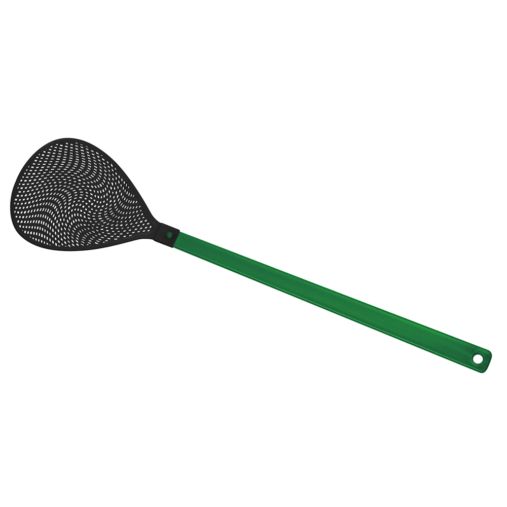 Vliegenmepper "ovaal" - groen/zwart