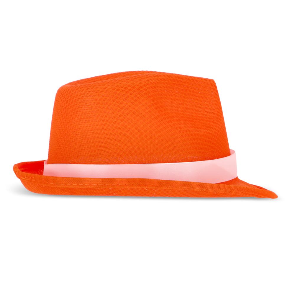 Polyester hoed met band