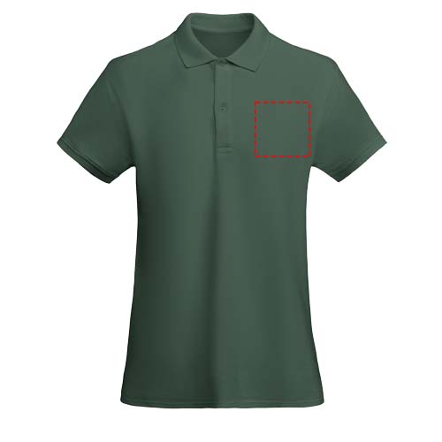 Prince 210 g/m² biologisch katoenen damespolo met korte mouwen