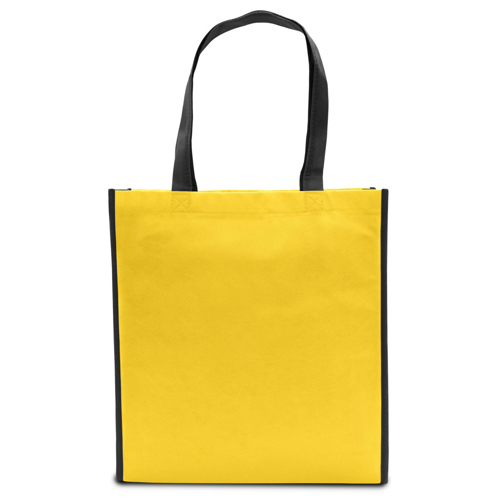 LISBOA – Shopper met bodem- en zijvouw - Geel/Zwart