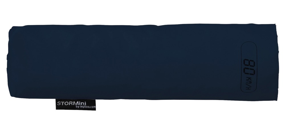 STORMaxi - Arodynamische opvouwbare stormparaplu - Handopening - Windproof -  90 cm - Marine blauw