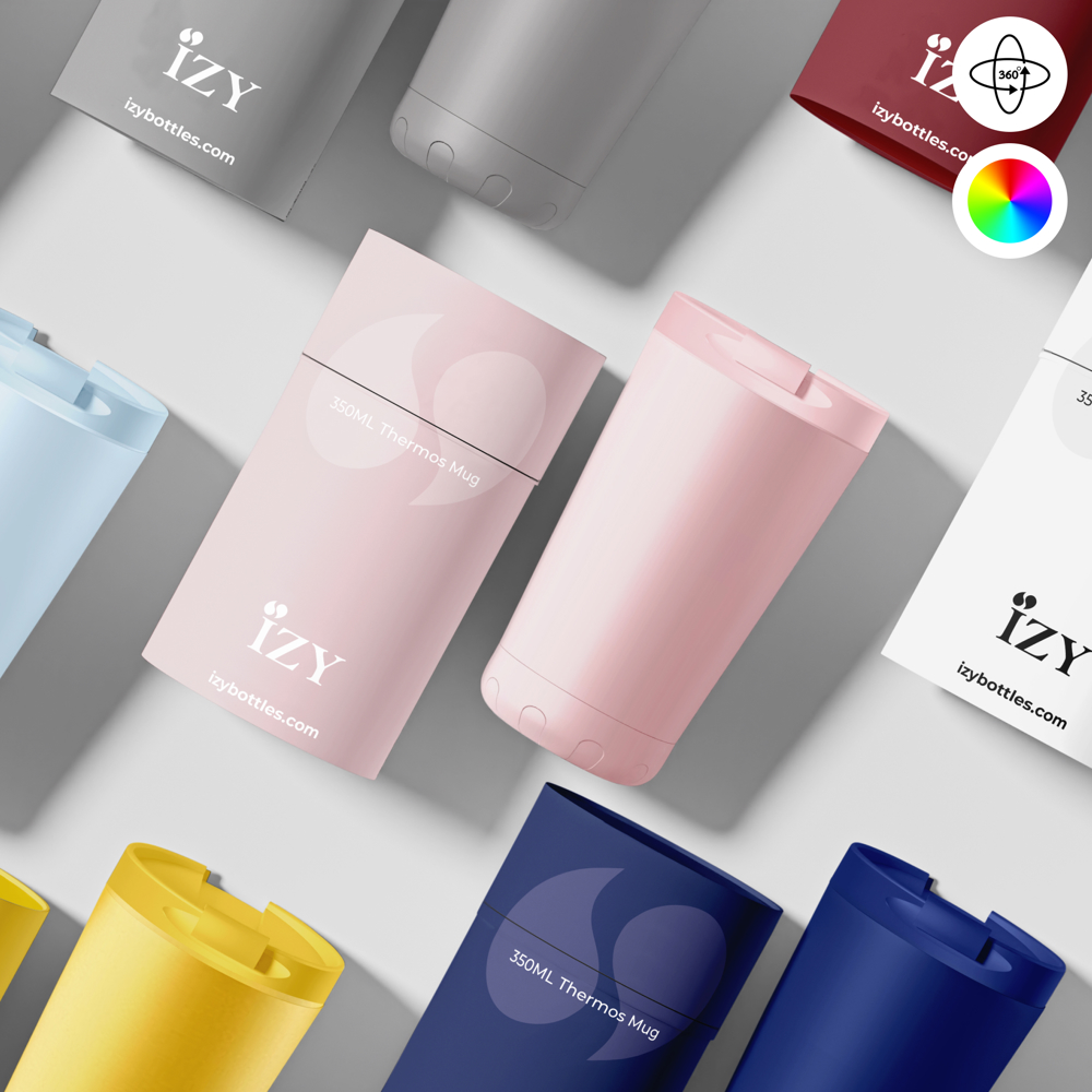 Thermosbeker / Koffiebeker - Roze - 350 ml