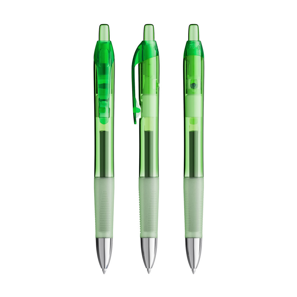 BIC® Intensity® Gel Clic - Doorzichtig Lichtgroen / Doorzichtig Lichtgroen / Zwarte Inkt