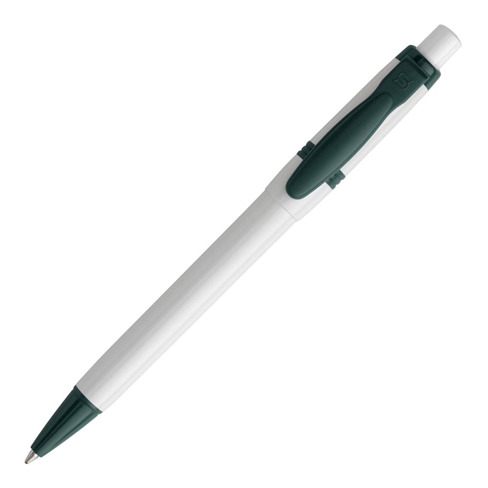 Balpen Olly hardcolour - Wit / Donker Groen