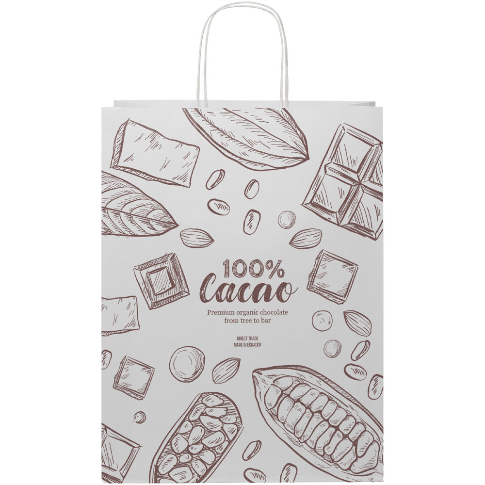 Papieren tas 120 g/m2 gemaakt van kraftpapier met gedraaide handgrepen - 31 x 12 x 41 cm