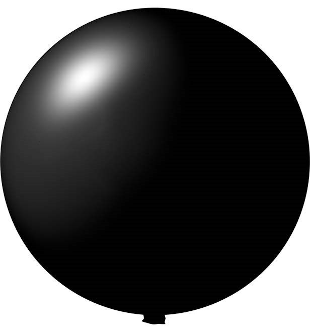 Reuzenballonnen bedrukt Ø 80 cm - Zwart (4499) Pastel