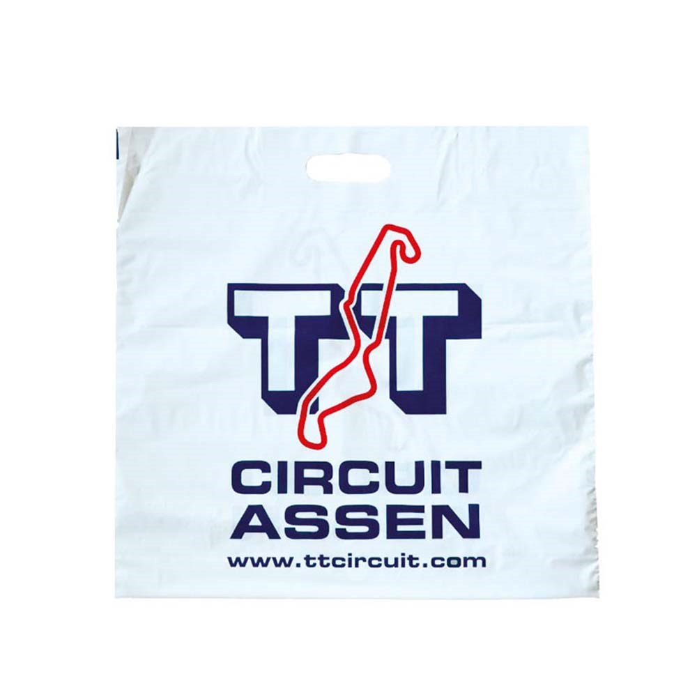 Plastic tas, 45 x 45 x 7,5 cm, 48 micron, ldpe, stanshandvat, 2 zijden