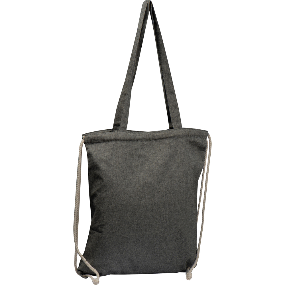 Tas van gerecycled katoen Addison - zwart