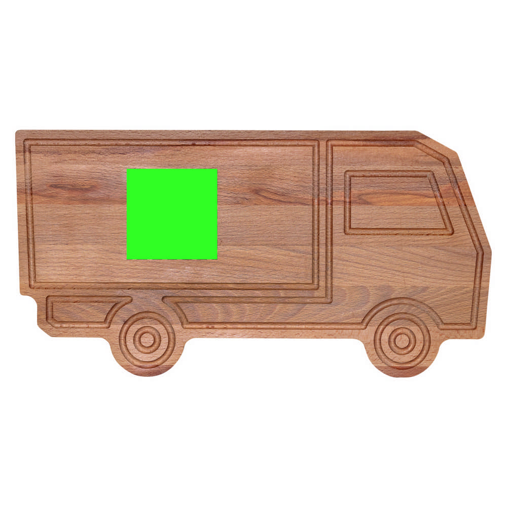 Plank vrachtwagen beuken 40x20 cm