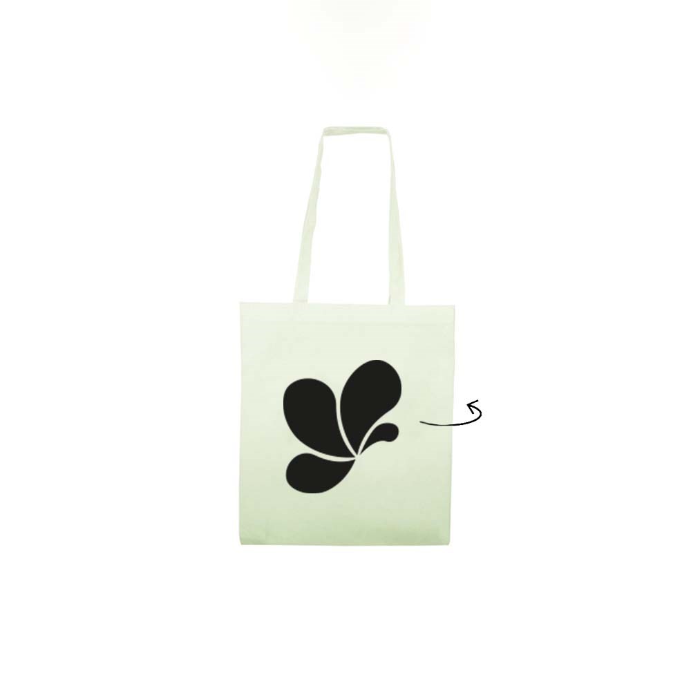 Draagtas, 36 x 42 cm, non woven, 2 zijden, 100 grams, korte handle Per 100 stuks