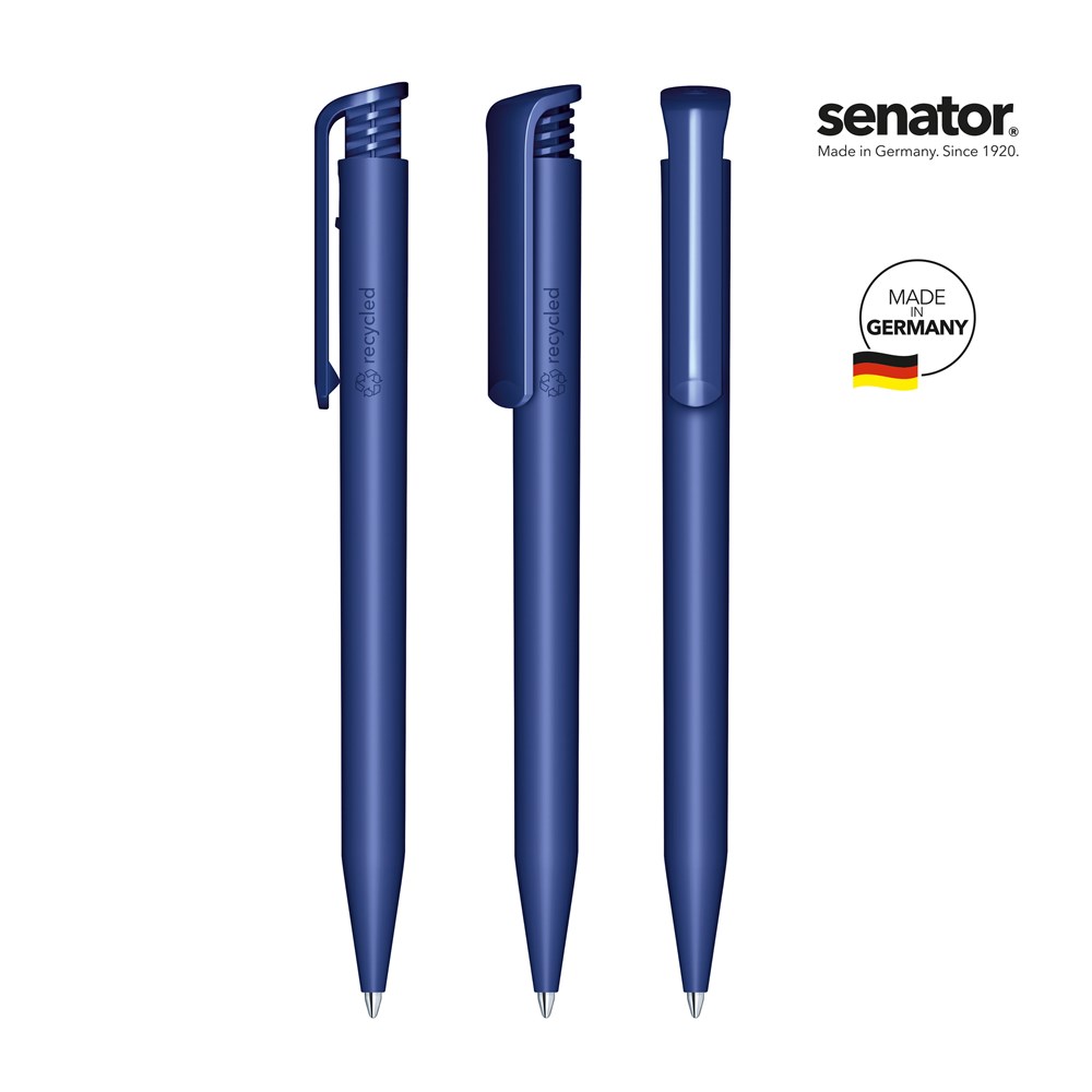 senator® Super Hit Matt Recycled  retractable pen - blauw 2757