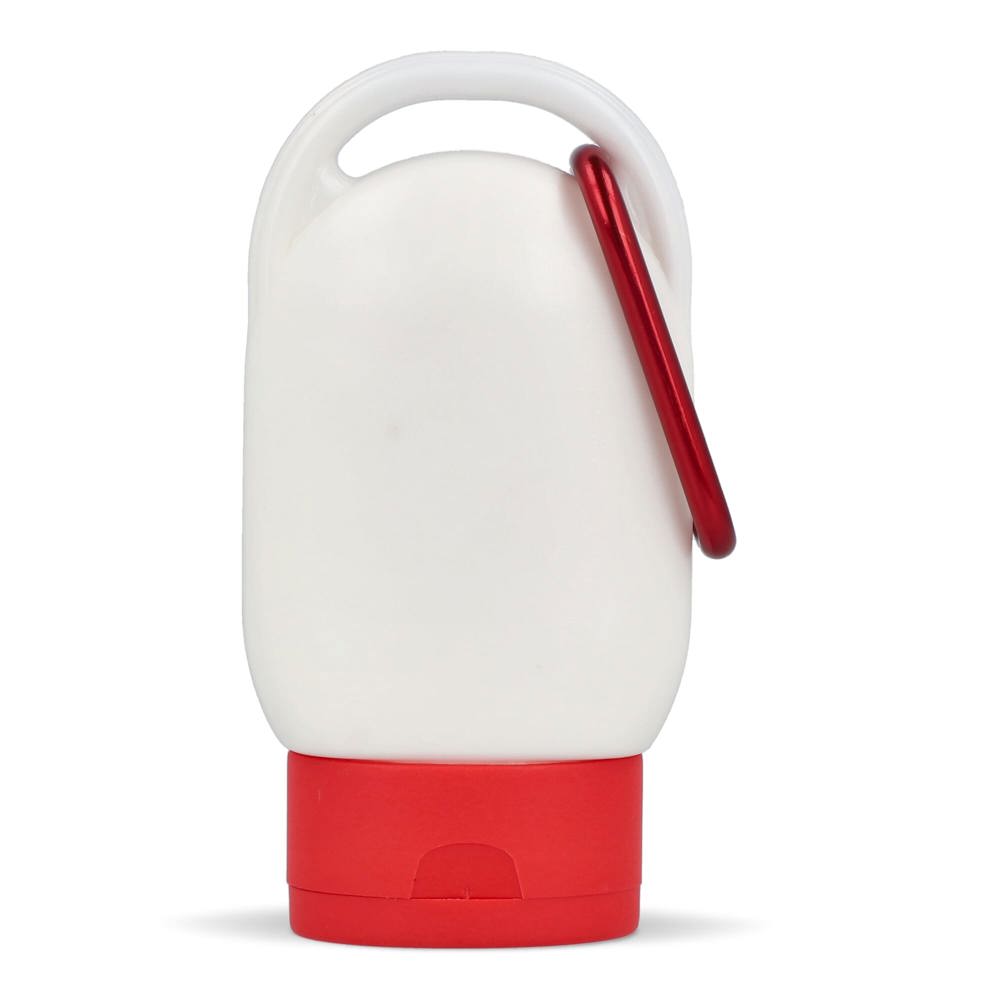 Zonnebrandlotion met Karabijnhaak SPF30 Gerecycled Materiaal - rood