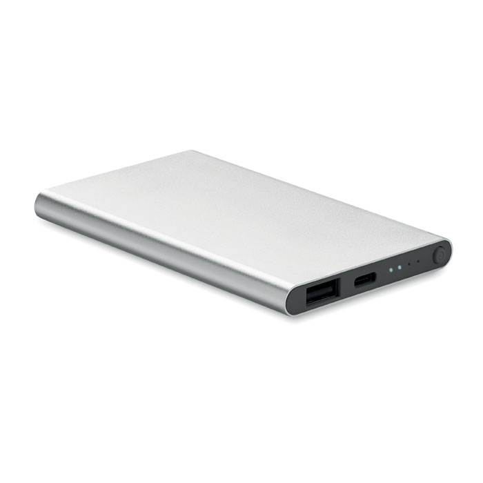 POWERFLAT C - 4000 mAh Power Bank Type C - Mat Zilver