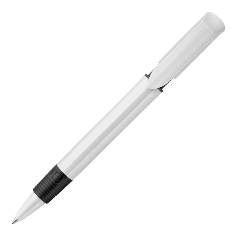 Balpen S40 Grip hardcolour - Wit / Zwart