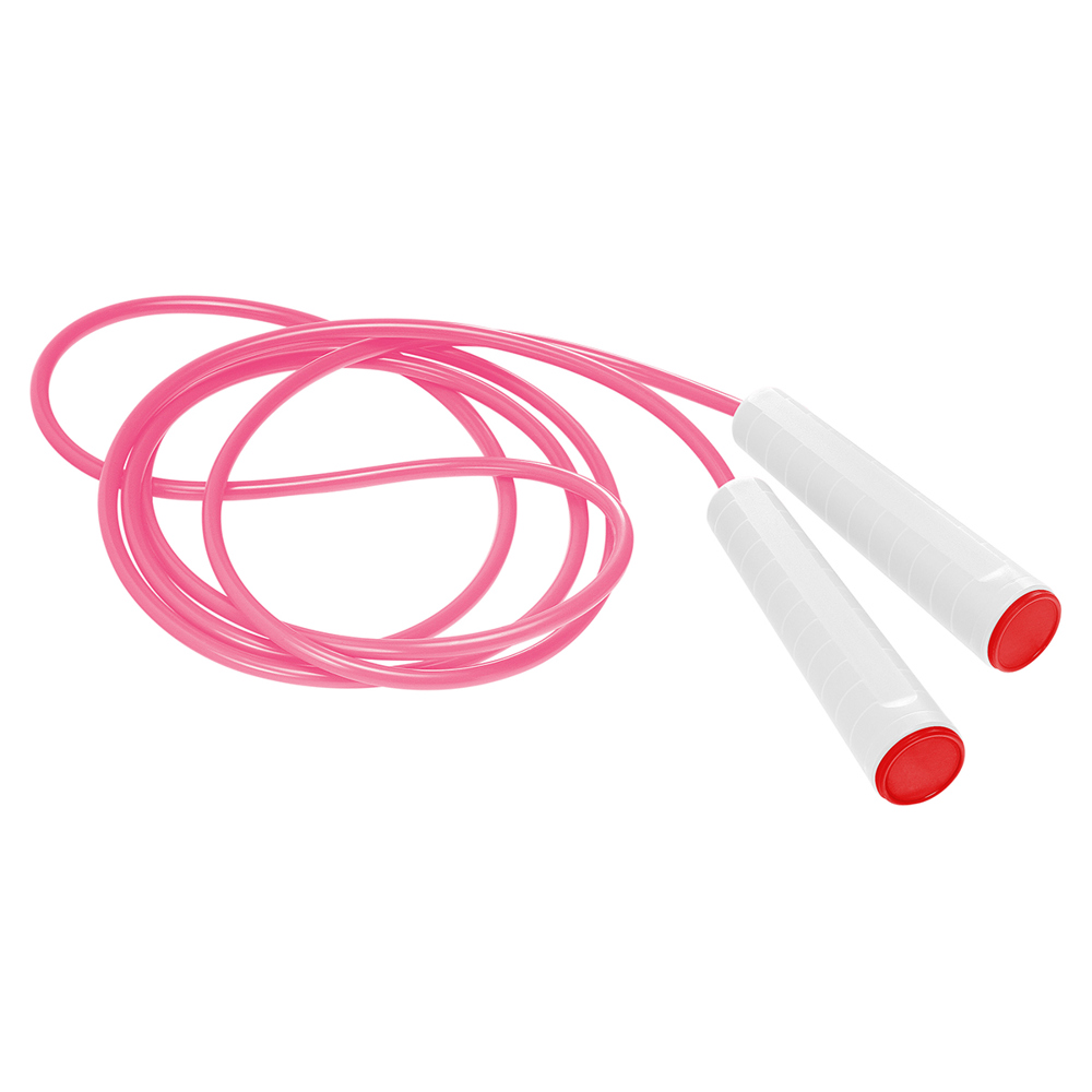 Springtouw - wit/rood/fuchsia