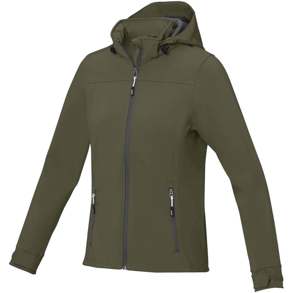 Langley softshell dames jas - Bosgroen