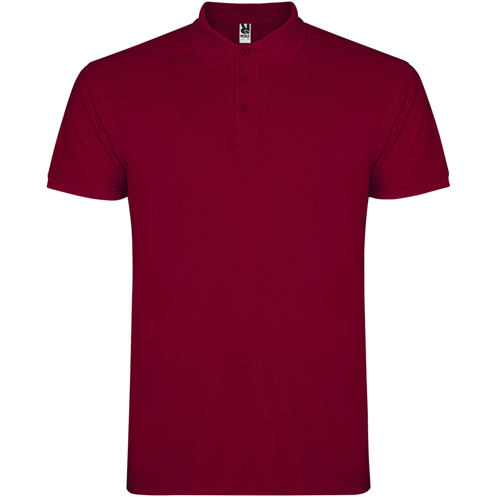 Star 200 g/m² herenpolo met korte mouwen - Granaat