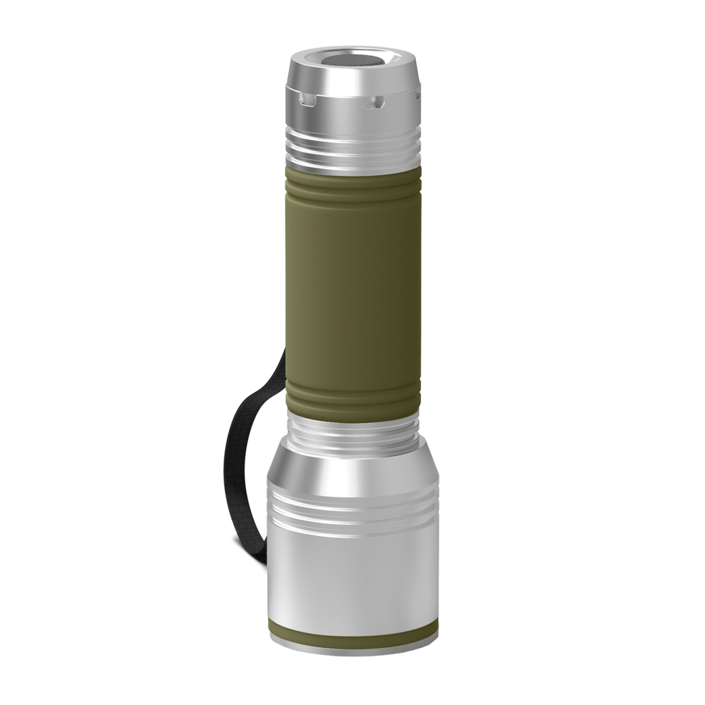 Zaklamp REEVES-myFLASH 700 - zilver, oijfgroen